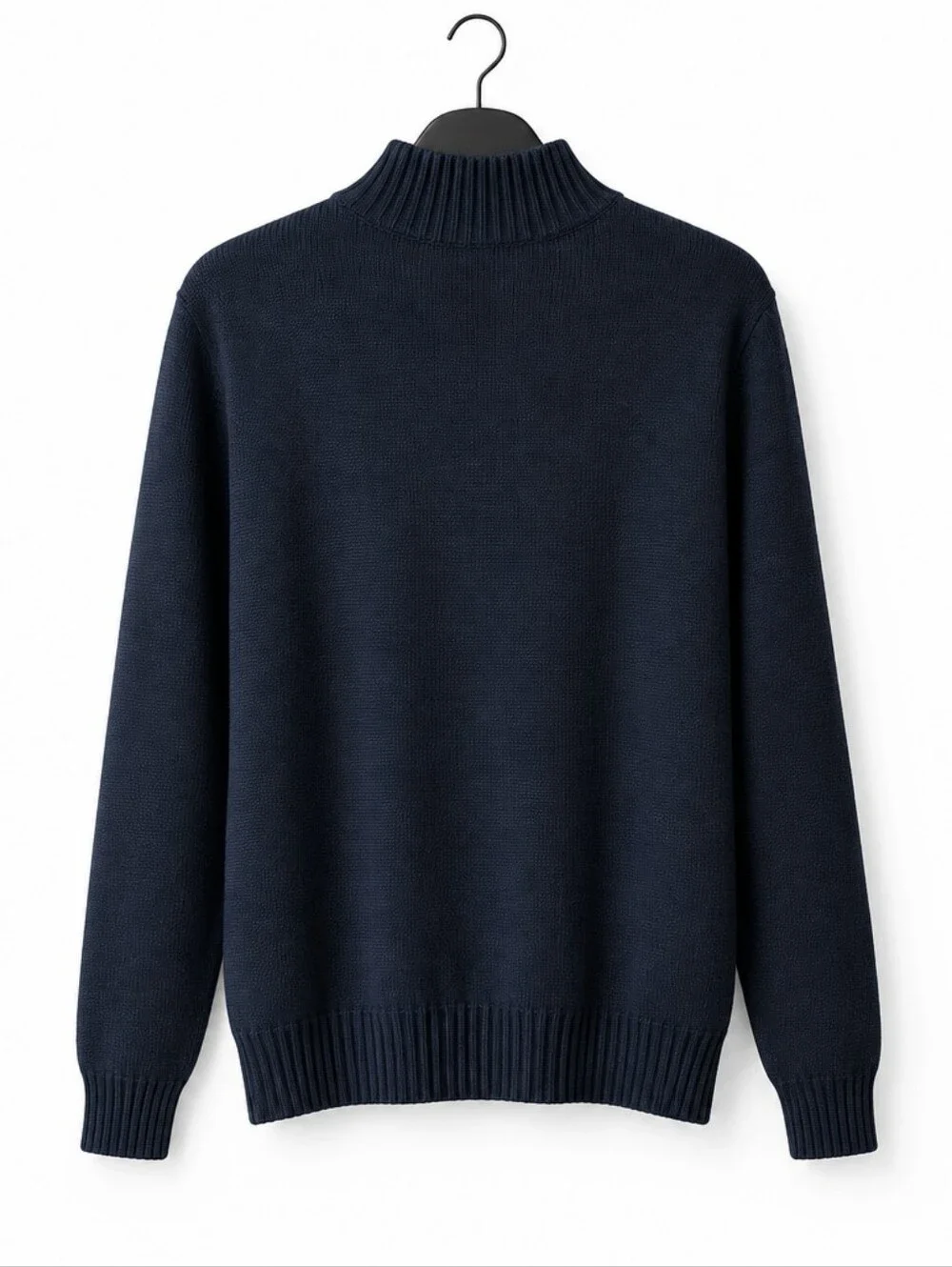GH Bass Earth Navy Half-Zip Sweater LG